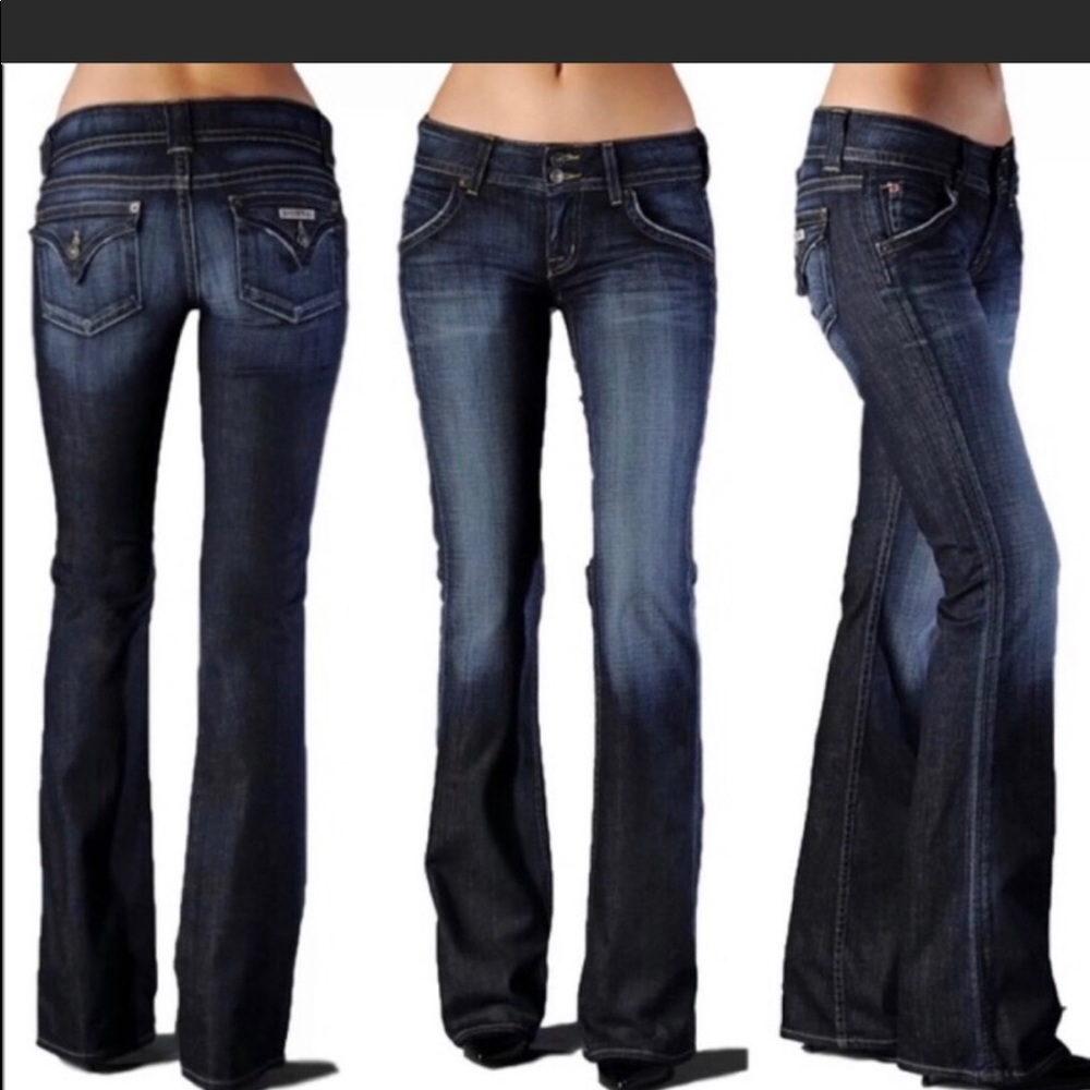 Hudson boot cut button flap pocket jeans 28 Y2k